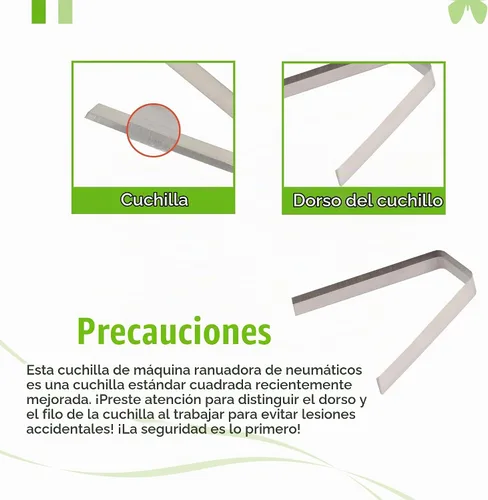 Vista 6 de Cuchillas planas de ranuradora de neumáticos para kit ideal