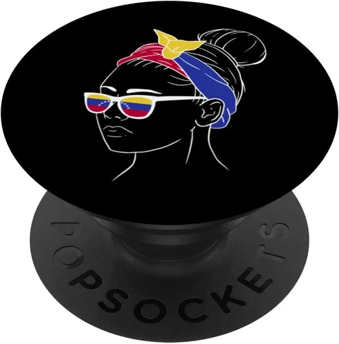 Vista 6 de Venezuelan Girl Venezuela Heritage Venezuelan Roots PopSockets MagSafe PopGrip for iPhone