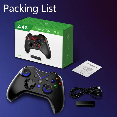 Vista 7 de Control inalámbrico para Xbox One, doble vibración incorporada de 2.4 HZ Gamepad compatible con Xbox OneOne SOne XSeries SSeries XPS3Windows 10