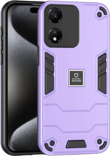 Vista 444 de Funda compatible con Redmi A1, compatible con Redmi A2 2 en 1 [PC dura + TPU], funda de teléfono negra