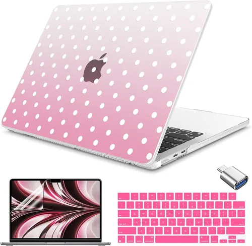 Vista 13 de Teryeefi Funda rígida para MacBook Air M3, M2, M4, MacBook Air de 13 pulgadas 2025, 2024, 2023, 2022, versión A3240, A3113, A2681, carcasa rígida