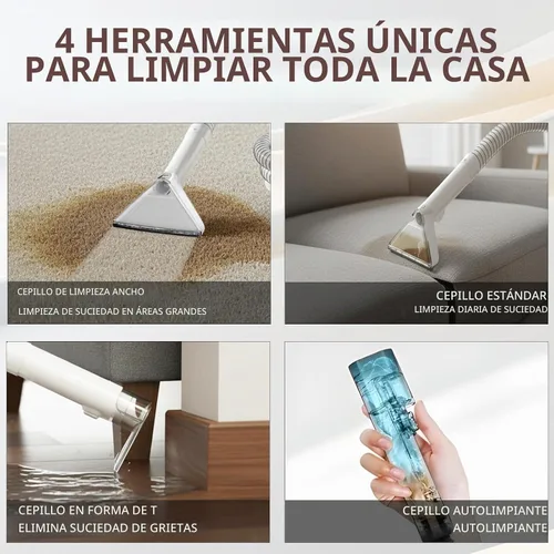 Vista 7 de PUREBEAR 18Kpa Portable HandHeld Carpet Cleaner Machine With Shampooer