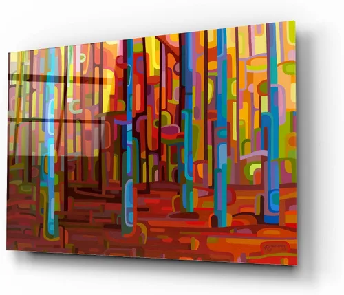Vista 2 de Epic Art 'Promenade' de Mandy Budan, arte de pared de vidrio acrílico, 16"x12