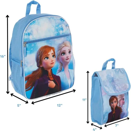 Vista 3 de Fast Forward Juego de mochila para niños, 16 pulgadas con bolsa de almuerzo y botella de agua