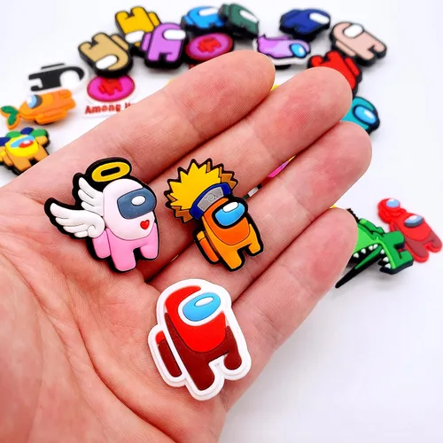 Vista 8 de JunxinGYL 42 piezas de dijes para zapatos, pulsera con agujeros, accesorios para niños, niñas, adolescentes y adultos, recuerdos de fiesta de Among