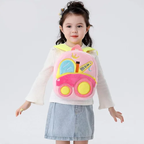 Vista 5 de Mochila para niños y niñas, bonita bolsa de felpa suave para niños pequeños de dibujos animados de animales pequeños, mini mochila pequeña