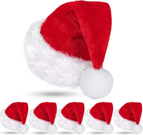 Vista 11 de SATINIOR 2 piezas de sombrero de Papá Noel de lentejuelas para adultos, unisex, gorro de Navidad con forro y ala de felpa para mujeres y hombres