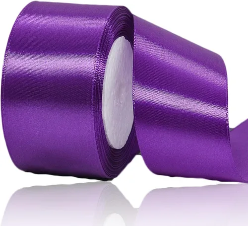 Vista 128 de Cinta beige de 1-1/2 pulgadas x 25 yardas, cinta de satén de tela de color sólido para envolver regalos, manualidades, ramos de novia, coronas