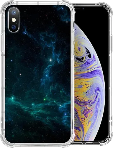 Vista 66 de CARLOCA Funda compatible con iPhone 7 Plus para niña, transparente con increíble diseño de nebulosa espacial, diseño de plástico a prueba de golpes