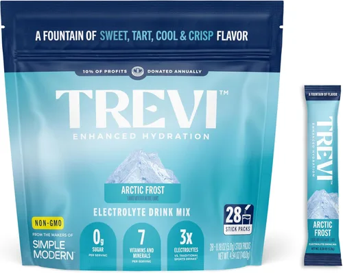 Vista 24 de TREVI Electrolytes Powder Packets, Sugar Free Hydration, Frost 20 Pack