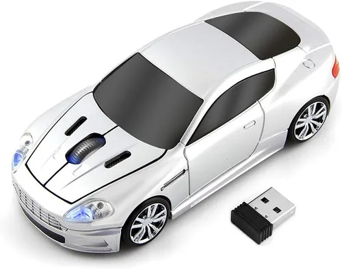 Vista 9 de Ratón inalámbrico para automóvil deportivo, mouse óptico 3D para computadora de escritorio, computadora portátil, mouse de computadora, mouse