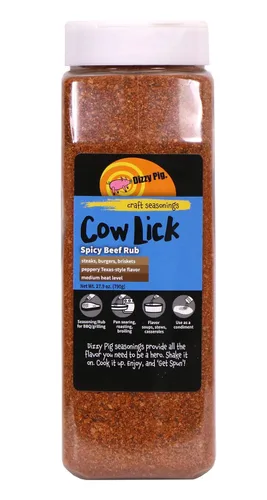 Vista 7 de Dizzy Pig Barbecue Company Cow Lick Spicy Beef Rub (coctelera de 8 onzas, paquete de dos unidades)