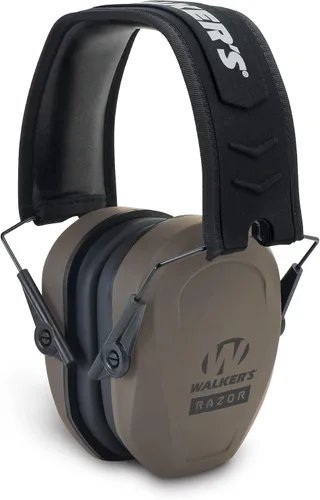 Vista 2 de Walker's Razor - Orejeras pasivas delgadas – Auriculares de perfil ultra bajo – Tierra oscura plana y deportiva lentes de policarbonato de alta