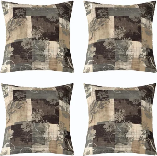 Vista 9 de Erosebridal Paquete de 4 fundas de almohada con diseño de círculos circulares y retro, color verde azulado degradado, fundas de cojín redondas Multi