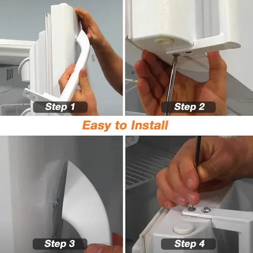 Vista 6 de Blutoget 5304486359 5304506469 Manija para puerta de refrigerador inclinada a la derecha, 1 paquete. Compatible con refrigerador Frigidaire