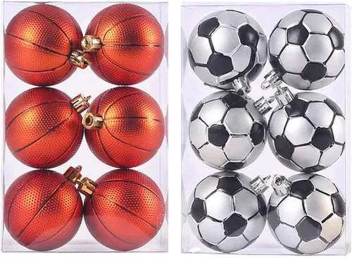 Vista 9 de 12 piezas de suministros de fiesta de fútbol pelota de fútbol rugby adornos colgantes decoraciones de bolas temáticas de deportes decoraciones