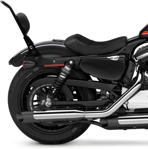 Vista 3 de TCT-MOTORPARTS Respaldo de barra Sissy desmontable negro apto para Harley Sportster XL 883 1200 Iron Roadster Low Custom Forty Eight 2004-2022