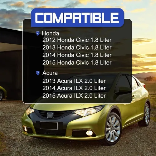 Vista 2 de Tubo de manguera de admisión para filtro de aire con abrazaderas para Honda Civic 2012-2015 1.8L 2013-2015 Acura Ilx 2.0L (OEM# 17225-R1A-A01)