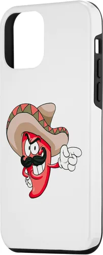 Vista 2 de Funda para iPhone 12 mini chile rojo picante con diseño de chile en forma de sombrero
