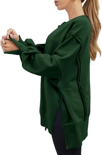 Vista 3 de AUTOMET Womens Oversized Crewneck Sweatshirts Casual Long Sleeve Shirts Loose Fit Hoodies 2024 Winter Outfits Fashion Clothes