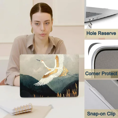 Vista 18 de Funda compatible con MacBook Air de 11 pulgadas 2015-2010 A1465 A1370, diseño impreso de plástico para laptop, carcasa protectora Air de 11.6
