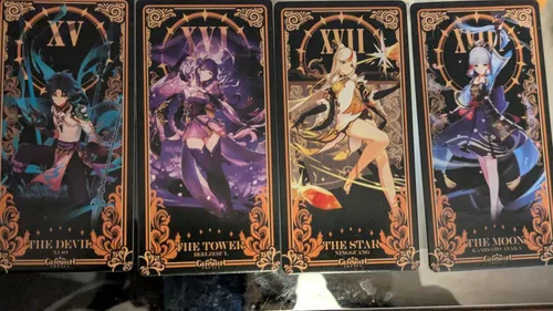 Vista 6 de Genshin Impact - Juego de cartas de tarot (22 piezas, arcanos mayores)