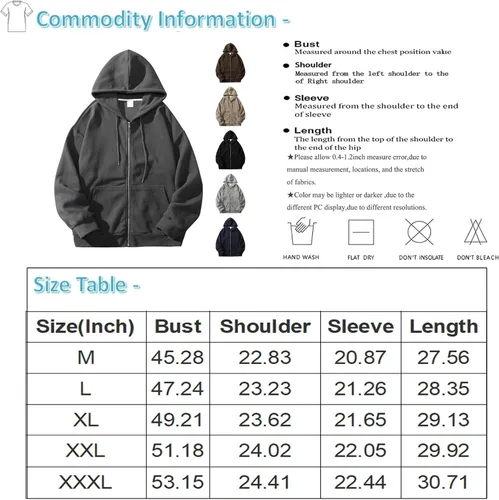 Vista 3 de Sudaderas con cremallera para hombre, ropa de calle, color sólido, con capucha, divertida, fea, cálida, de gran