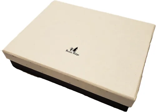 Vista 4 de Álbum de fotos rústico de cuero genuino con caja de regalo, páginas estilo álbum de recortes, capacidad para 60 fotos de 4 x 6 o 5 x 7 pulgadas