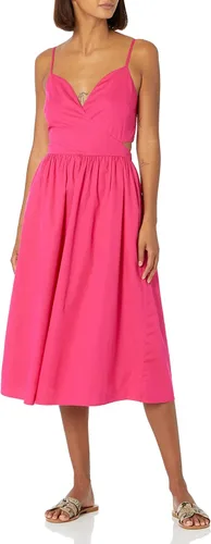 Vista 11 de The Drop Vestido midi Makenna con tirantes cruzados y espalda fruncida para mujer Negro