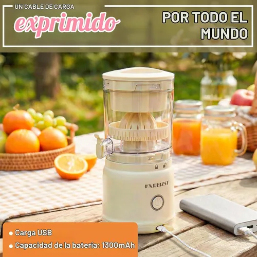 Vista 7 de Exprimidor eléctrico de cítricos, exprimidor naranja recargable del Juicer con USB-C