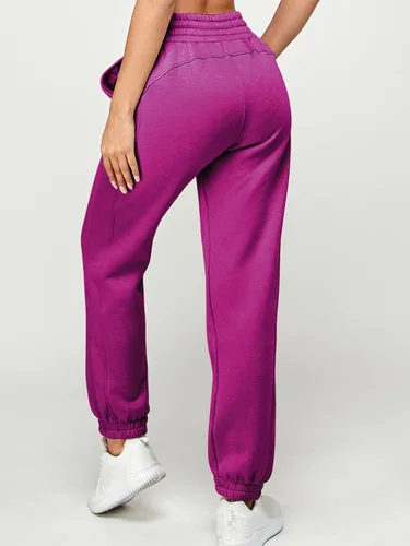 Vista 53 de IUUI Pantalones deportivos de cintura alta para mujer, con bolsillos, de algodón, holgados, atléticos