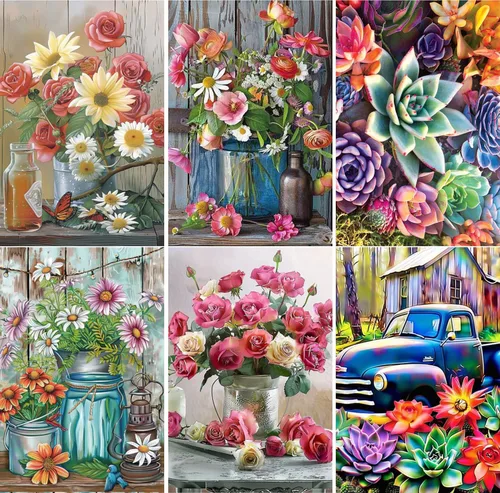Vista 12 de EWJRNSF Kits de pintura de diamantes 5D para adultos principiantes, juegos de arte de diamantes, pintura de gemas y manualidades, decoración