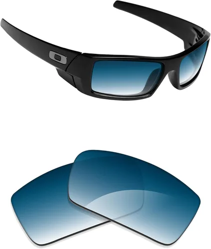 Vista 8 de Alphax Polarized Replacement Lenses for Oakley Gascan OO9014 60mm Sunglasses Glare Reduction Precision Cutting Espejo de oro de 24 quilates