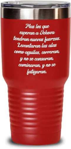 Vista 6 de Isaías 40:31 regalos católica cristianas vaso en espanol con versículos de la biblia para padres Negro