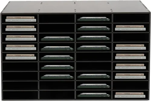 Vista 10 de Organizador de literatura, archivador lateral con estantes de almacenamiento abiertos, gabinetes de almacenamiento de archivos de oficina