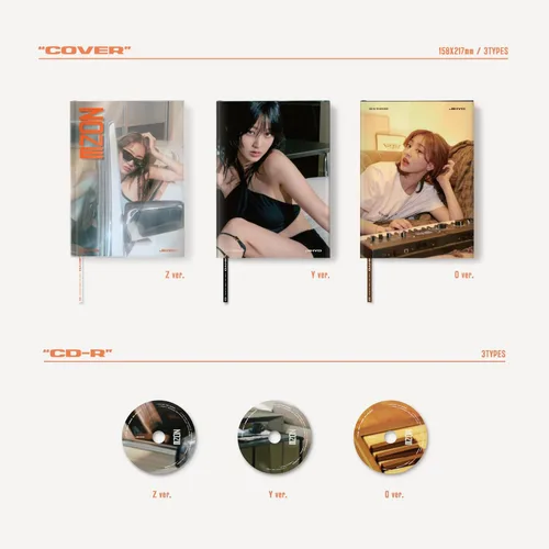 Vista 3 de JIHYO - 1er mini álbum ZONE (O Ver.) - Libro de fotos + CD-R + tarjeta de fotos + postal de mensaje + minilibro de entrevistas + marcador + paquete