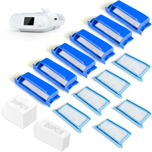Vista 10 de 24 filtros CPAP para Dream Station 1 filtros, incluye 12 filtros de polen ensamblados y 12 filtros ultrafinos, suministros de filtros de repuesto