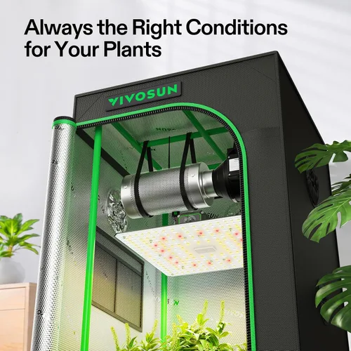 Vista 2 de VIVOSUN Kit completo de tienda de cultivo para cultivo en interiores de 2 x
