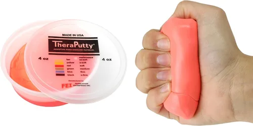 Vista 24 de CanDo 10-0920 TheraPutty - Masilla de ejercicio de mano estándar, Mediana, 1oz