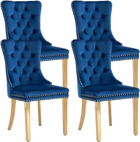 Vista 91 de Juego de 2 sillas de comedor de terciopelo beige, sillas de comedor tapizadas beige01