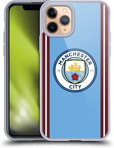 Vista 17 de Head Case Designs Funda de gel con licencia oficial del Manchester City Man City FC Away 2022/23 [protección de grado militar] compatible con Apple