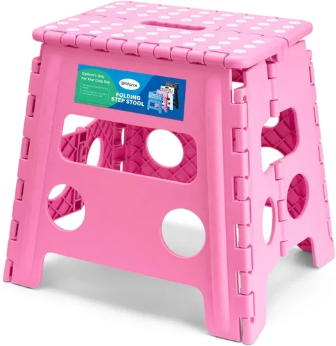 Vista 14 de Dyforce Taburete plegable de 9 pulgadas para niños y adultos, taburete de pie plegable y ligero para niños pequeños, cocina, baño, capacidad de 300