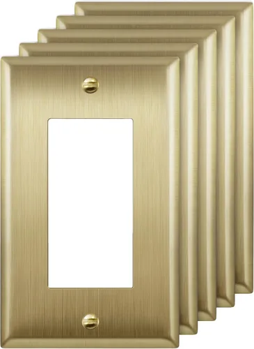 Vista 29 de ENERLITES Placa decorativa doble de metal para interruptor o receptáculo, placa de pared de acero inoxidable, resistente a la corrosión