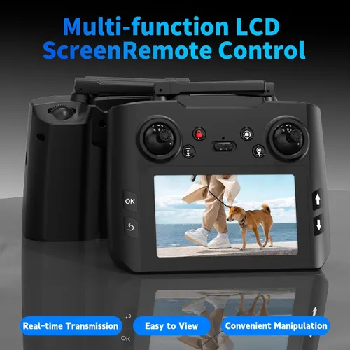 Vista 2 de Drones con cámara para adultos 4K, dron GPS con controlador de pantalla LCD de 4.5" Seguimiento automático de seguimiento 5G de largo alcance
