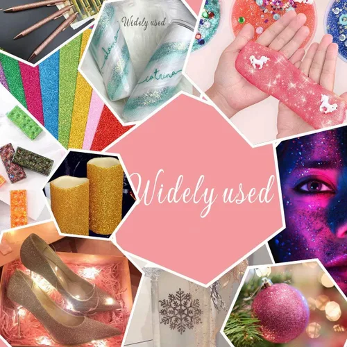 Vista 4 de Brillantina fina de 24 colores, para manualidades, DIY, maquillaje, para la cara o las uñas o el pelo, para los ojos o los labios, de resina