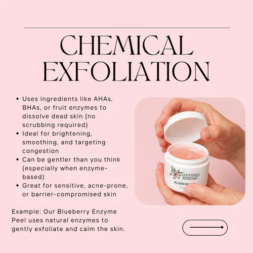 Vista 3 de Blueberry Enzyme Peel, Tratamiento exfoliante facial natural, 2 onzas líquidas, cuidado semanal suave de la piel para pieles sensibles y propensas