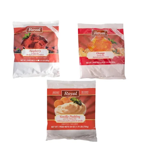 Vista 16 de Royal Gelatin Mix Combo Pack, agente espesante, mezcla de postre (1 cada uno, naranja/lima/fresa)