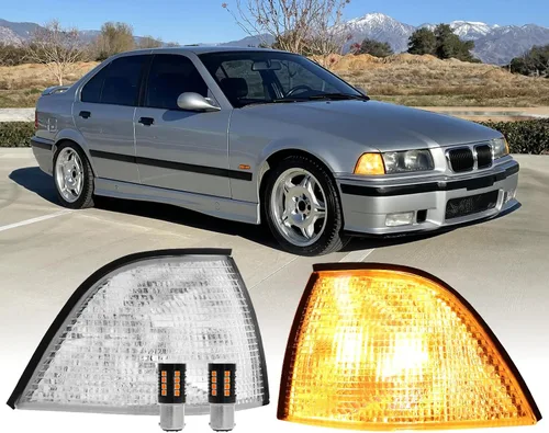 Vista 11 de DEPO E36 4D Luces de Rincón - Juego de Luces de Señal de Giro de Rincón Euro Compatible con BMW E36 1992-1998 de 4 Puertas Sedán incluyendo M3