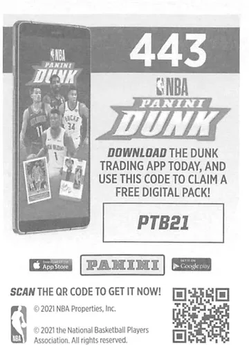 Vista 2 de 2020-21 Panini Stickers #443 Portland Trail Blazers Team Logo FOIL Official NBA Basketball Album Sticker Measuring 2.75 inch tall X 2 inches wide in