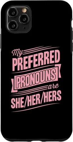 Vista 4 de iPhone 12 mini Mis pronombres preferidos son ella su caso transgénero trans